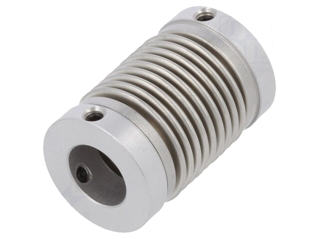 Koppeling; Ø1: 10mm; Ø2: 10mm; aluminium,roestvrij staal Koppeling; Ø1: 10mm; Ø2: 10mm; aluminium,roestvrij staal